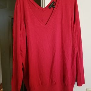 Lane Bryant double v-neck sweater